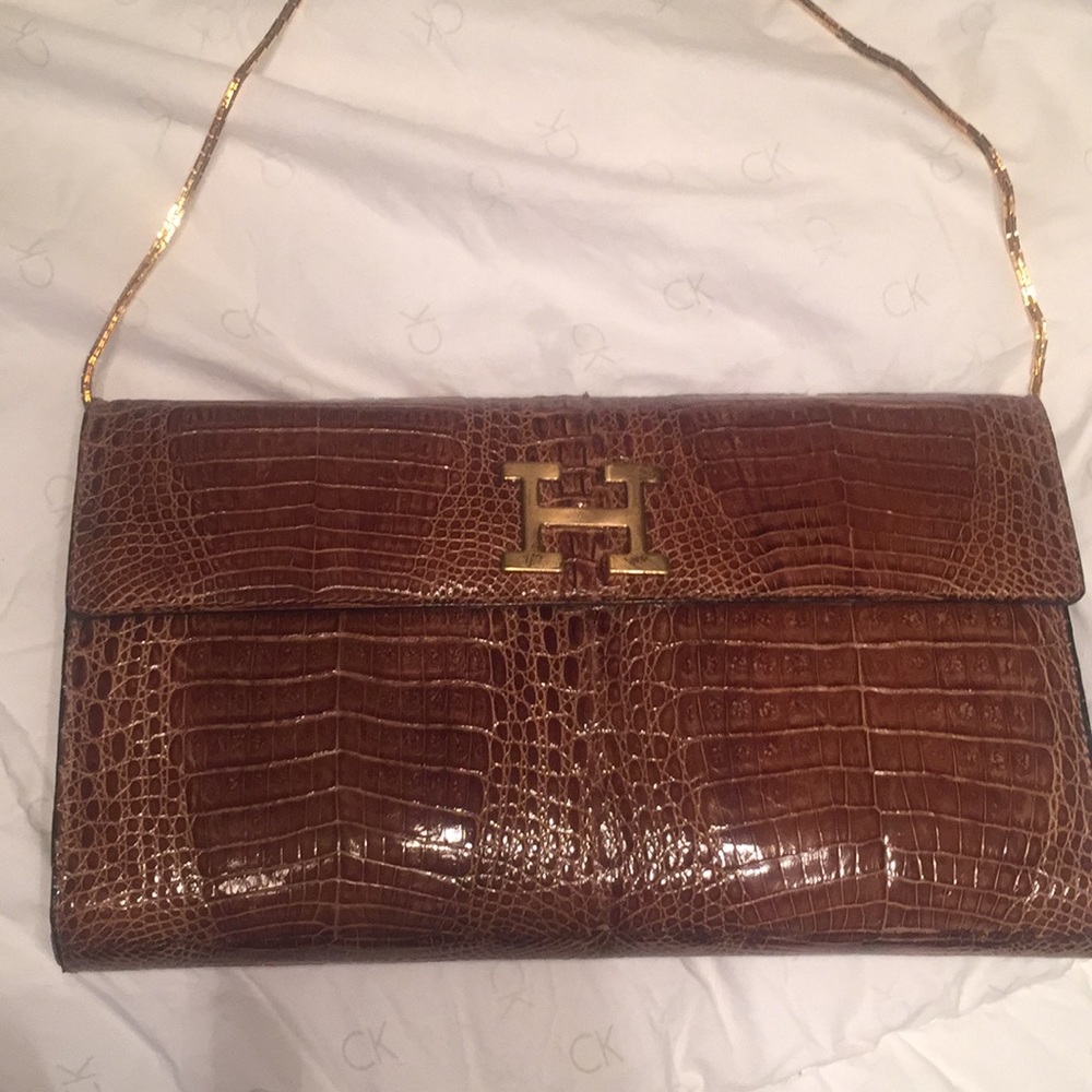 Stunning Vintage authentic crocodile clutch - Picture 2 of 8